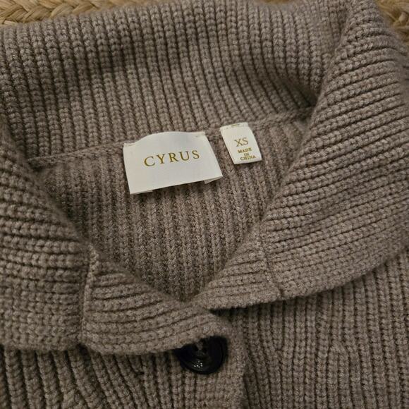 Cyrus Short Button Striped Pullover Sweater Size XS - Picture 3 of 4